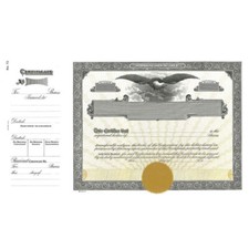 NEW Goes 73 Corporate Stock Certificate Size 8-1/2" Tall x 15" Wide