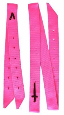Pink Nylon Off Côté Billet Latigo & Cravate Sangle de selle Western Circonférence Cinch Poney