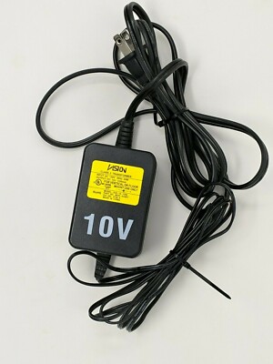 AC Adapter Vision Model D48-10-1200 Input:60 Hz 120V 20W Output: 10v 1200mA