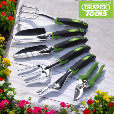Draper Expert Gartenwerkzeug Set Kellen Gabelschere Unkrautstecher Soft Grip Griffe