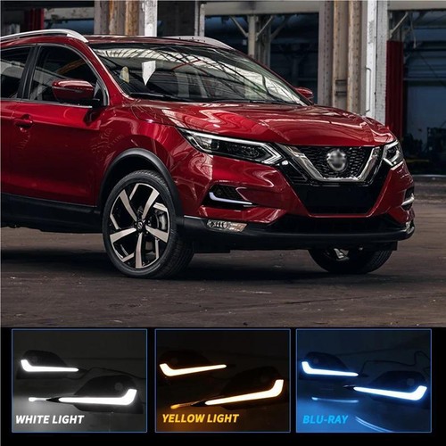 2Pcs Front Fog Lights Assembly w/ Clear Lens Grills Bumper For Nissan Qashqai - Picture 3 of 6