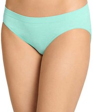 Jockey Smooth and Shine Seamfree Heathered Bikini Underwear Blue 9 NWT  11.50