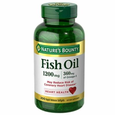 Nature's Bounty Fish Oil with 360mg Omega-3 Rapid Release Softgel 1200mg 200 ct