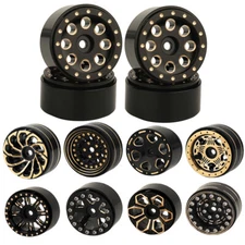 4pcs Brass 1.0 Beadlock Wheel Hubs Rims for 1/18 TRX4m 1/24 Axial SCX24 AX24 RC