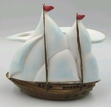 Resin Nautical Sailboat Toothbrush Holder