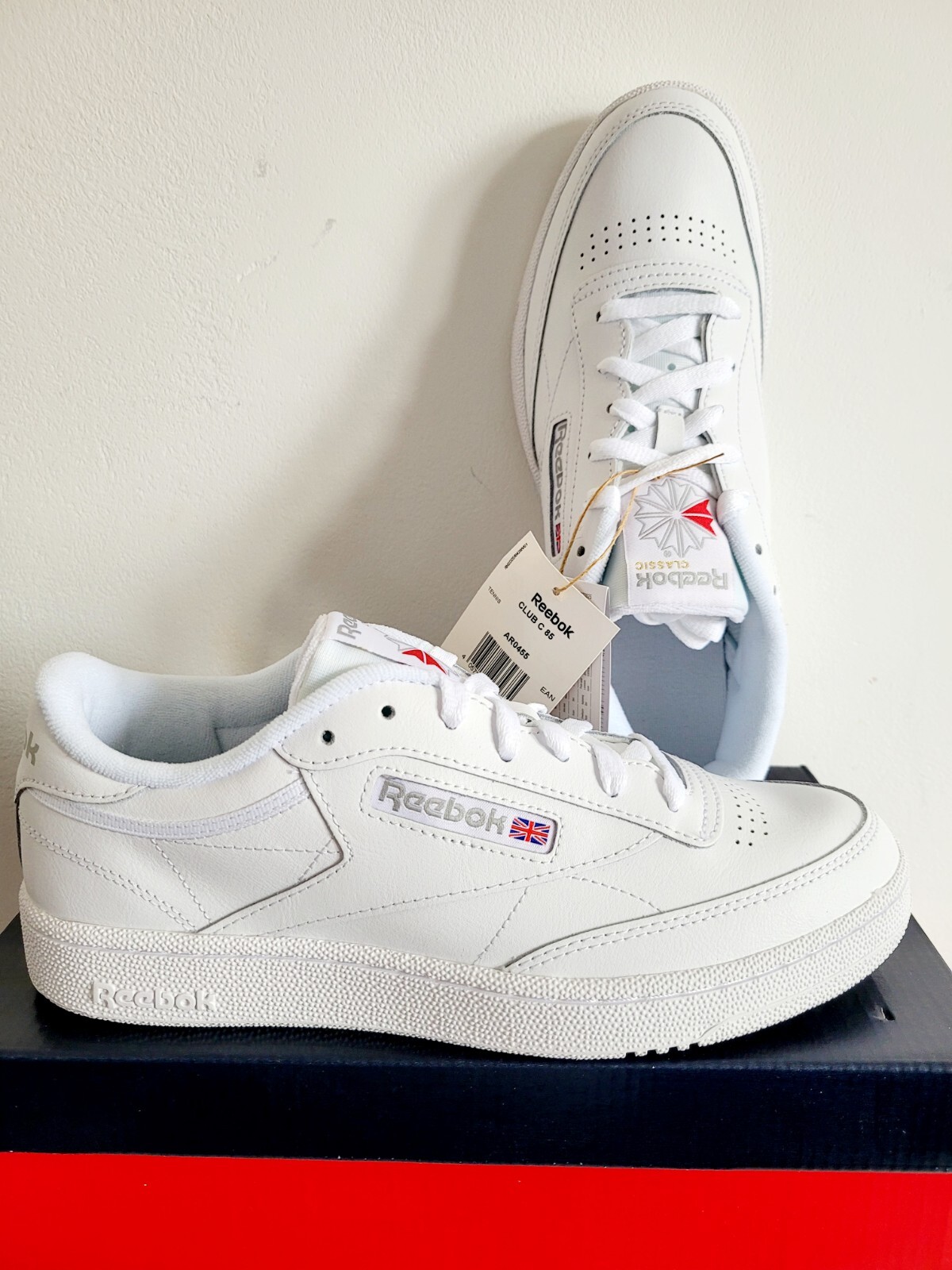 Men's Reebok Classic Leather C 85 Trainers White RRP £80