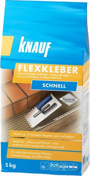 Knauf Flexkleber Schnell 5 kg Fliesenkleber & Baukleber