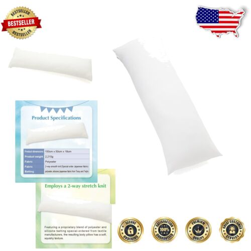 Luxurious 60x20in Body Pillow for Sleepers - Ideal for Anime Covers & Support