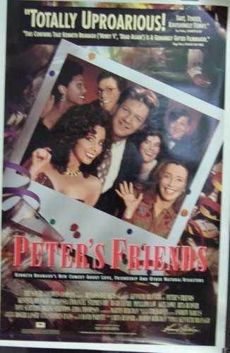 Peter's Friends Original Single Sided Movie Poster Kenneth Branagh Hugh Laurie  