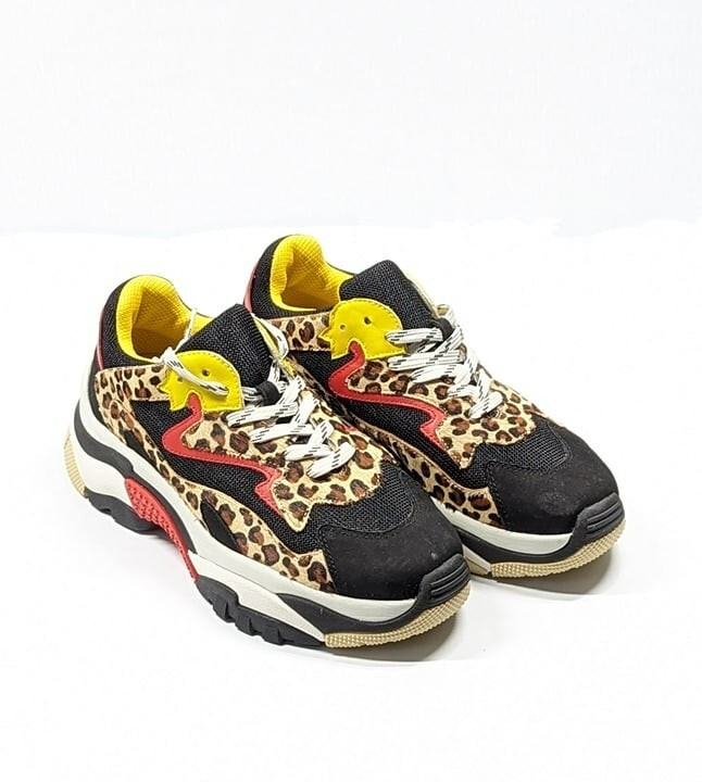 スニーカー ASH Women Sneakers ADDICT04BLK LEOPARD Black Ash Sneakers in Leather - Black - Women | ADDICT04BLKLEOPARD