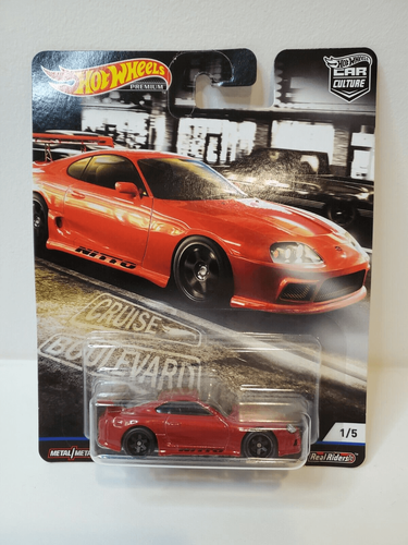 1/64 HOT WHEELS REAL RIDERS CRUISE BOULEVARD TOYOTA SUPRA 1/5 RED NEW COLLECTIBL - 第 1/1 張圖片