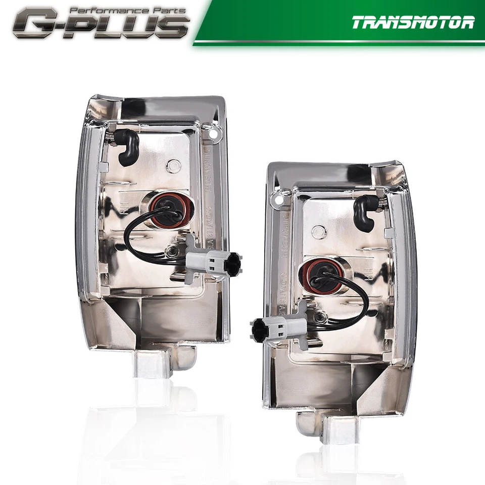 Par de luces de señalización laterales cromadas izquierda derecha aptas para camioneta Nissan D21 90-97 Foto 2 de 4