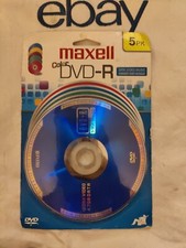 Maxell Color CD-R 80 Minute 700MB Blank Disc 5-Pack NEW