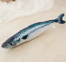 Atlantic Mackerel Print Plush Toy 8" Stuffed Animal Toddler Doll Gift for Kids