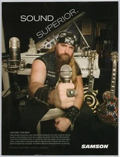 2014 SAMSON Q8 Microphone ZAKK WYLDE magazine ad
