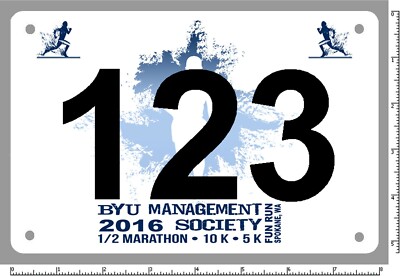 Race Numbers custom tyvek bib number SET OF 100  8''x5.5'' competition running 