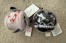 NWT Victoria's Secret Pink Ornament Marshmallow Crew Cozy Socks Lot of 2