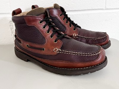 Vintage LL Bean Men’s 11 D Allagash Bison Brown Leather Chukka Boots OFCH1 