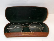 Antique Eyeglasses Spectacles 12K GF CORTLAND AO Original CASE Amer Optical