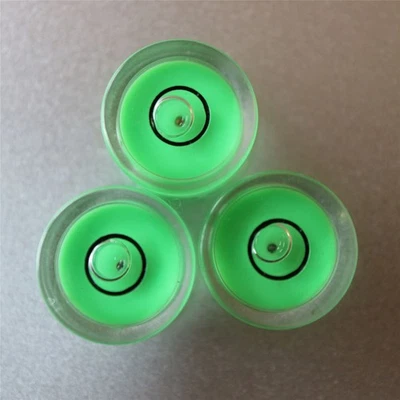 3x niveaux à bulle circulaires en acrylique, verts, diamètre 15mm - Photo 1/4