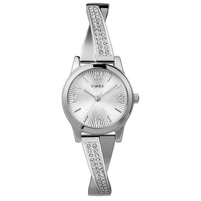 Timex Women\'s Watch TW2V69600 Quartz Silver Dial Stainless Steel Expansion 25mm Amazon.com: Timex TW2V696009J 25 mm Womens Fashion Stretch  main image 2