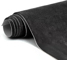 Premium Black Suede Fabric Wrap - 17X70 Inch Suede Wrap for Car Interior - Self-