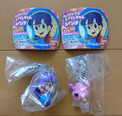 Dr. Slump Arale-chan Swing plush toy featuring Arale and Unchi-kun