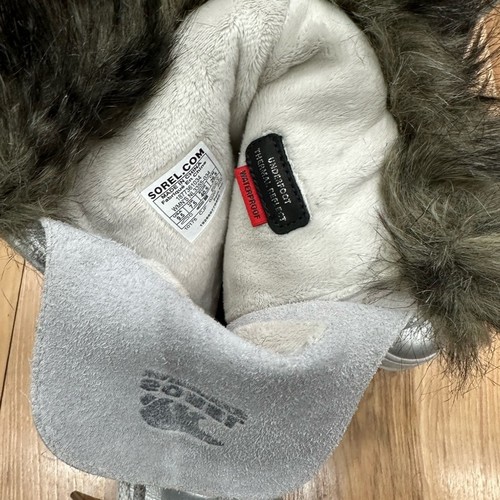 SOREL - Joan of Arctic Faux Fur Snow Boot - Silver - Womens 9.5 - Picture 5 of 7