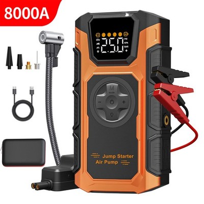 Auto Starthilfe 8000A Jump Starter Ladegerät Powerbank KFZ mit Luftkompressor DE
