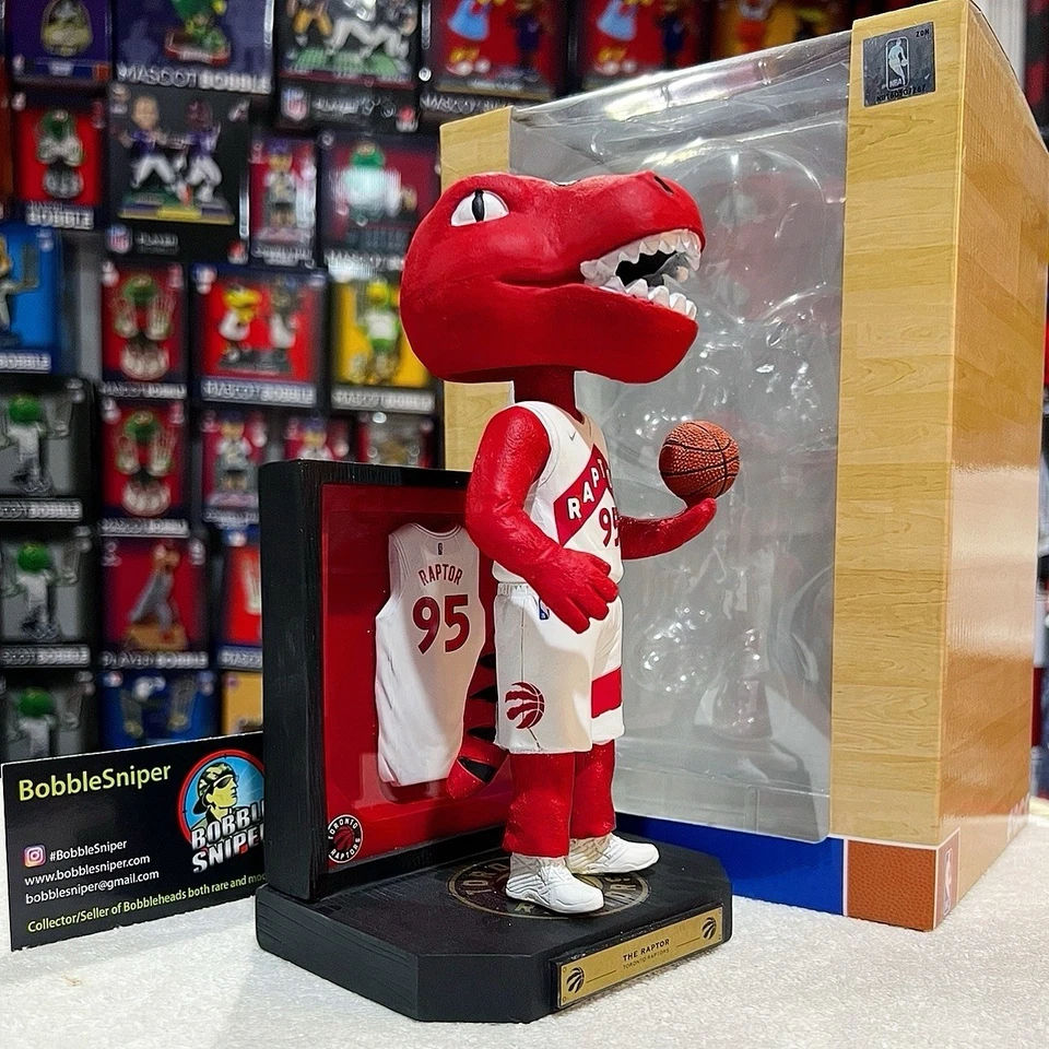 THE RAPTOR Toronto Raptors "Jersey Enmarcado" Exclusivo Mascota NBA Bobblehead Foto 4 de 4