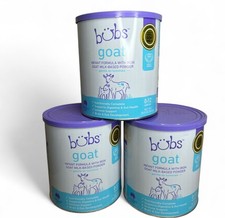 3 Pack Bubs Goat Milk Based Infant Formula Iron Powder 0-12 Mnth 20oz - 5/13/27