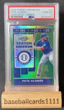 2020 Optic Contenders Season Ticket Green 44/50 #23 Pete Alonso PSA 10 B1