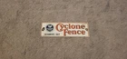 USS Cyclone Porcelain Fence Sign Sacrament California CA Vintage Advertising