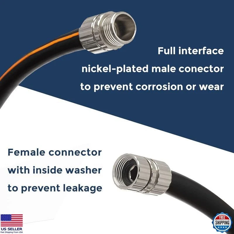 Mangueira de jardim resistente Giraffe Tools 50 pés - 5/8", sem dobra, flexível, à prova de vazamentos - Imagem 3 de 4