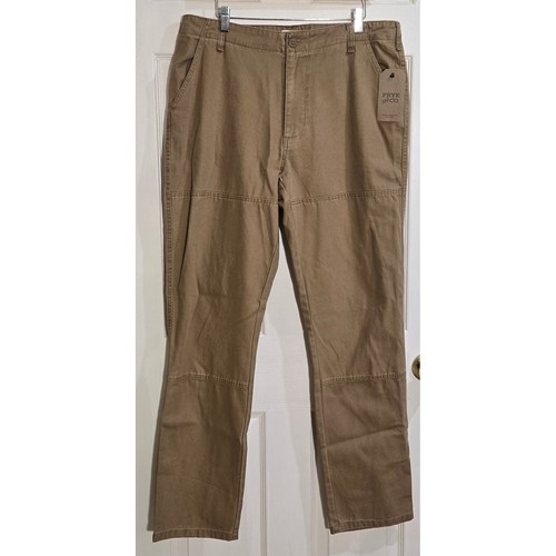 Frye, Frye and Co Mens Ermine Brown Canvas Utility Double Knee Pants 34x34 NWT