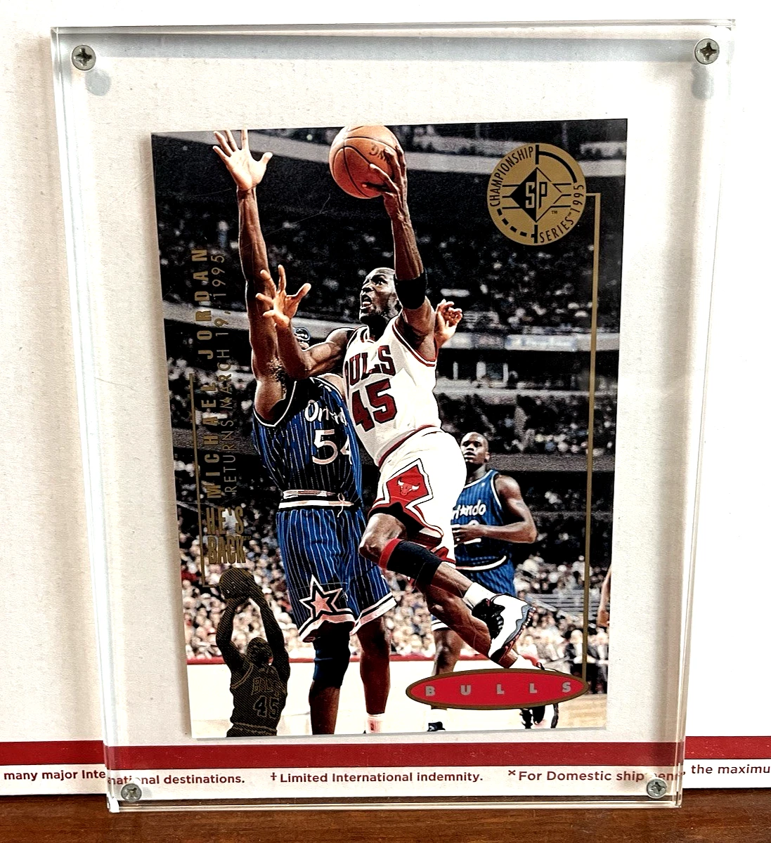 SP Championship Series Michael Jordan 1994-95 #41 for sale | eBay