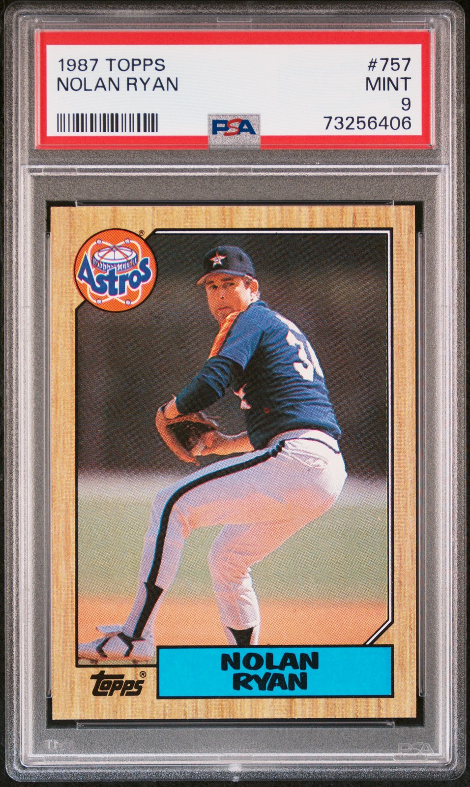1987 TOPPS #757 NOLAN RYAN PSA 9