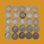 Lot 25pc all 1946 Roosevelt Dimes 90% Silver Circulated 900 proof 61.7g B1