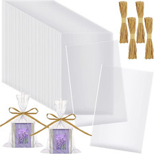 500 Pcs Clear Flat Cellophane Soap Bags for Packaging 4.9'' X 7.9'' Small Mini S