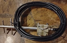 Yagi Antenna 927 MHz 7.5 dB 3 Element AL with Times Microwave UHF  53.3 ft