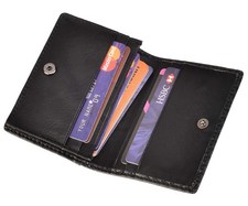 RFID Genuine Leather Bifold ID/Business Credit Card Case Holder for Men Slim ...