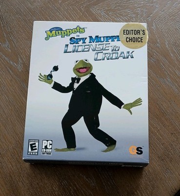 Jim Henson's in Spy Muppets LICENSE TO CROAK - Rare Large Retail Box NEW - PC-CD