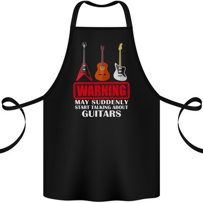 Suddenly Start Sprechen Über Gitarre Lustig Baumwolle Schürze 100% Bio