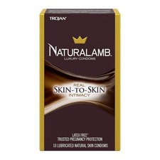 Trojan Naturalamb Lubricated Lambskin Luxury Male Condoms - 10 Count