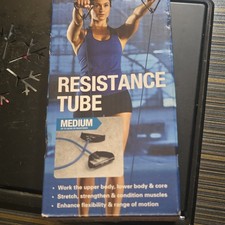 SPRI Medium Resistance Tube Blue Up to 30 lbs Natural Latex for Upper Lower Core