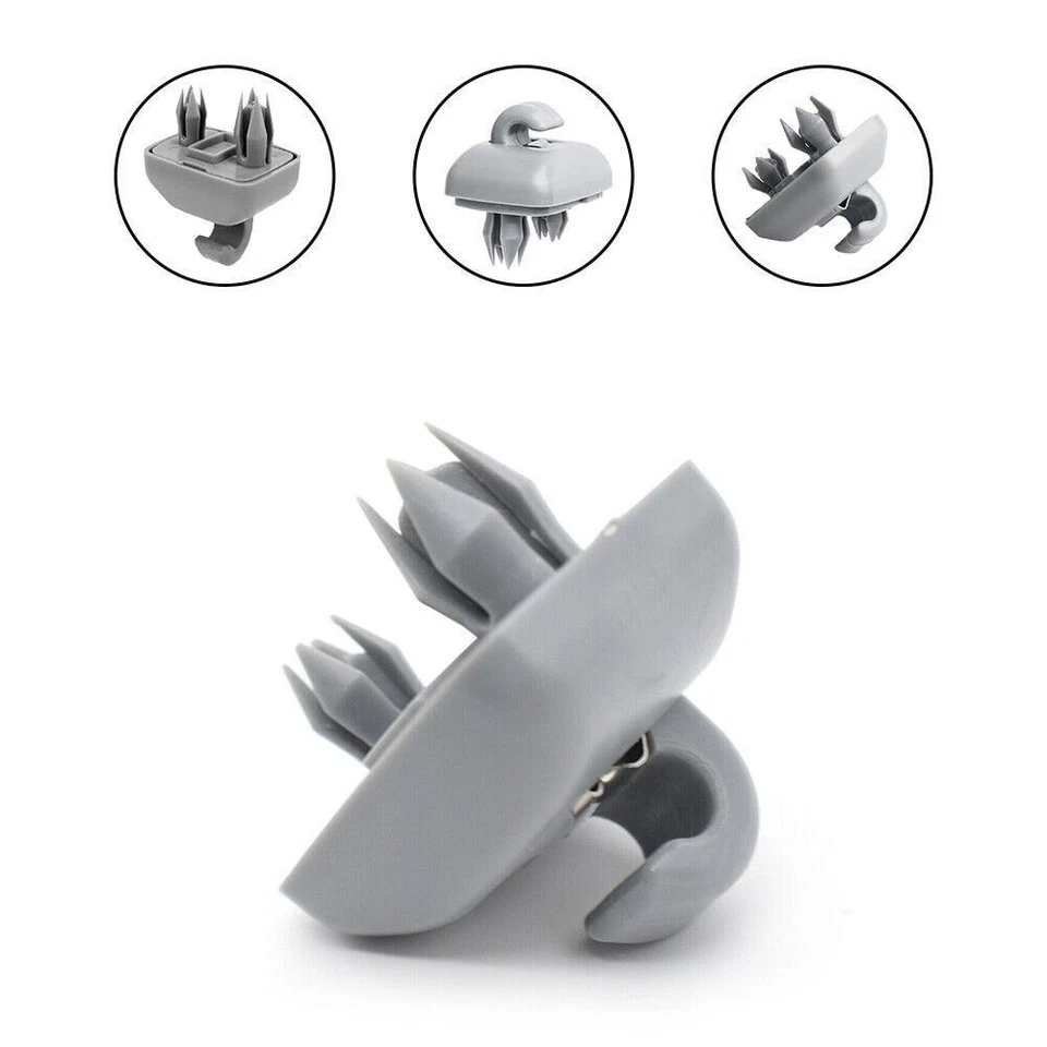 2X 8U0857562A Sun Visor Clip Holder For Audi A3 S3 A4 S4 A5 S5 Q3 Quattro Gray - Image 4 of 4