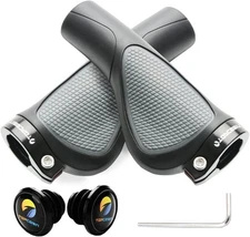 Universal Ergonomic Bike Grips - Rubber Comfort Grips for Road & Mountain Bikes