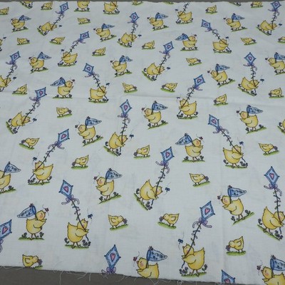 1/2 Yd Dianna Marcum Fabric Marcus Brothers Chicks Kite Butterfly Flower 45 x 19