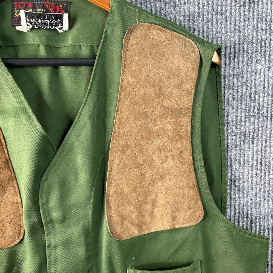 Vintage Hunting Vest Men’s XL Green 10X Sportsman Made in USA - Image 4 of 4