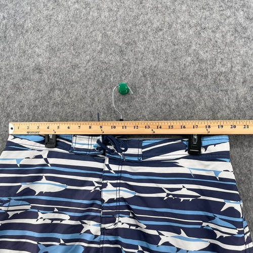 Vineyard Vines Haie Print gestreift blau weiß Bade Boardshorts Herren Größe 38 - Bild 5 von 12
